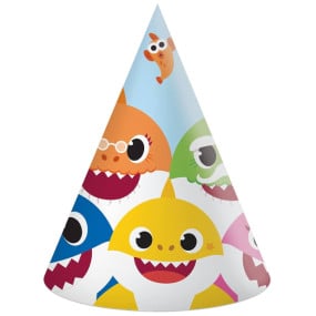 Chapéus de Festa Babby Shark - Conj. 6